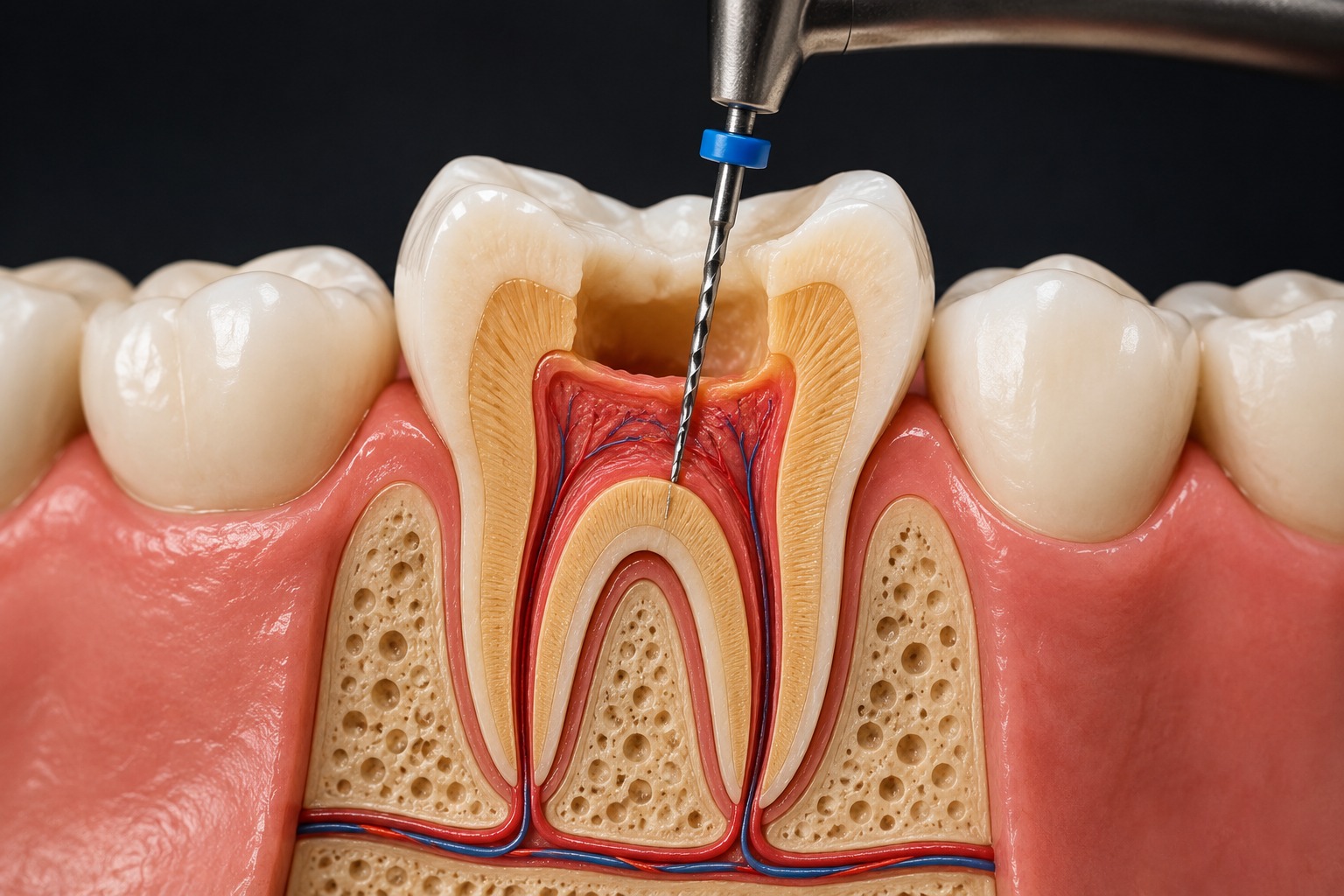 Dental pulp treatment at Sriram Dental Kare